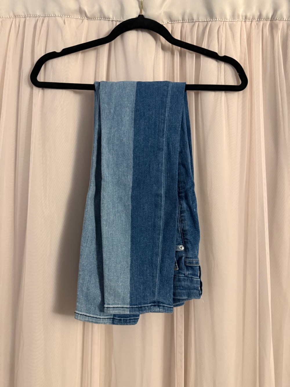 Good American Two-Tone Blue Skinny Jeans